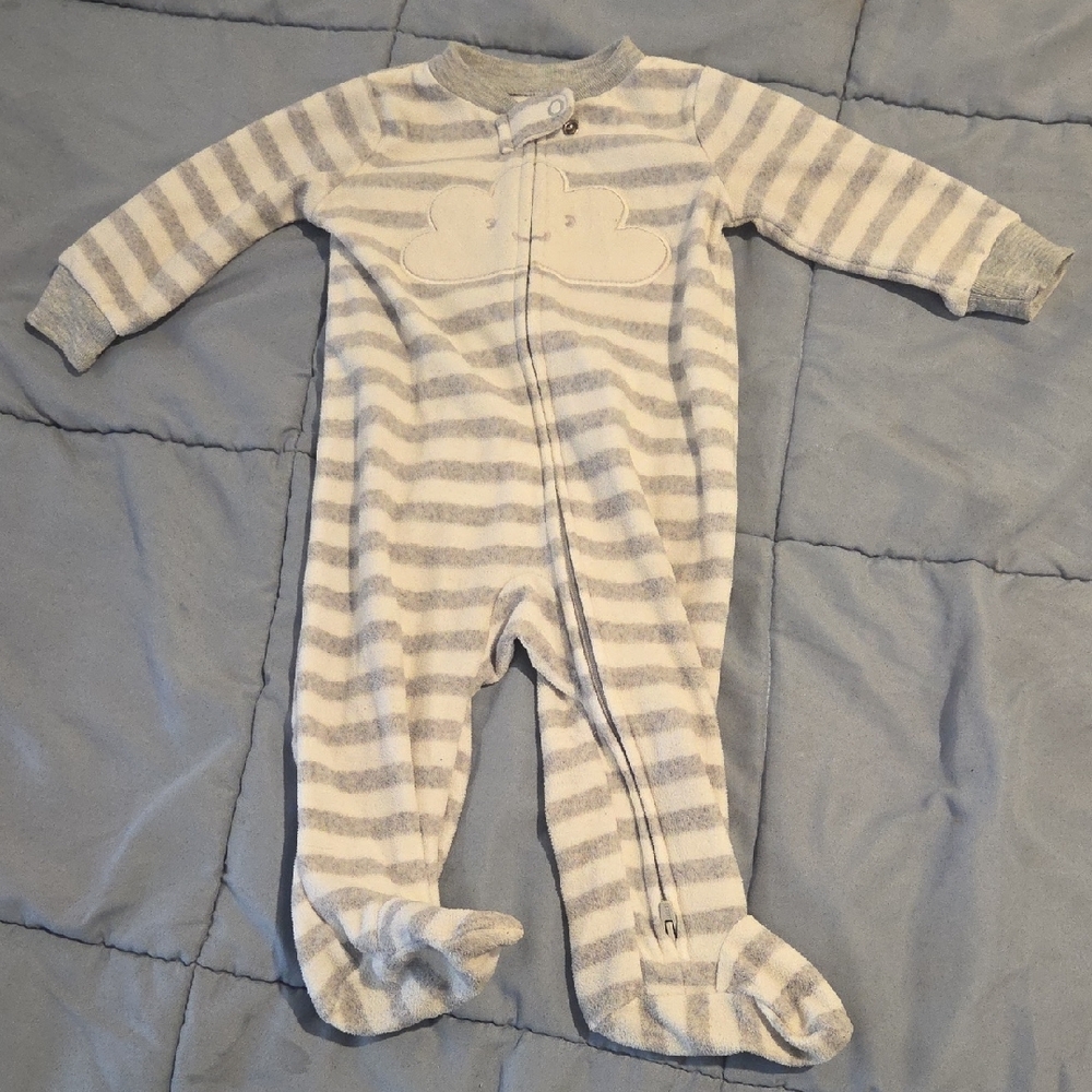 Striped Gray Kids One Piece